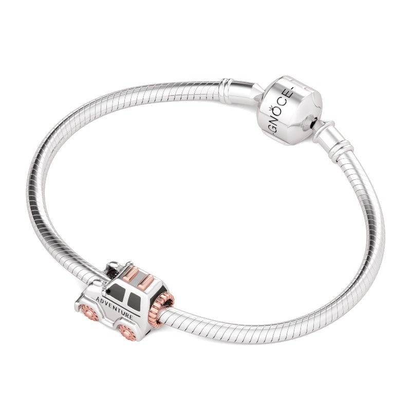 GNOCE "Explore The Unknown with You" SUV Charm Engraved with"ADVENTURE" 925 Sterling Silver Charm fit Pandora Bracelets Necklace_4