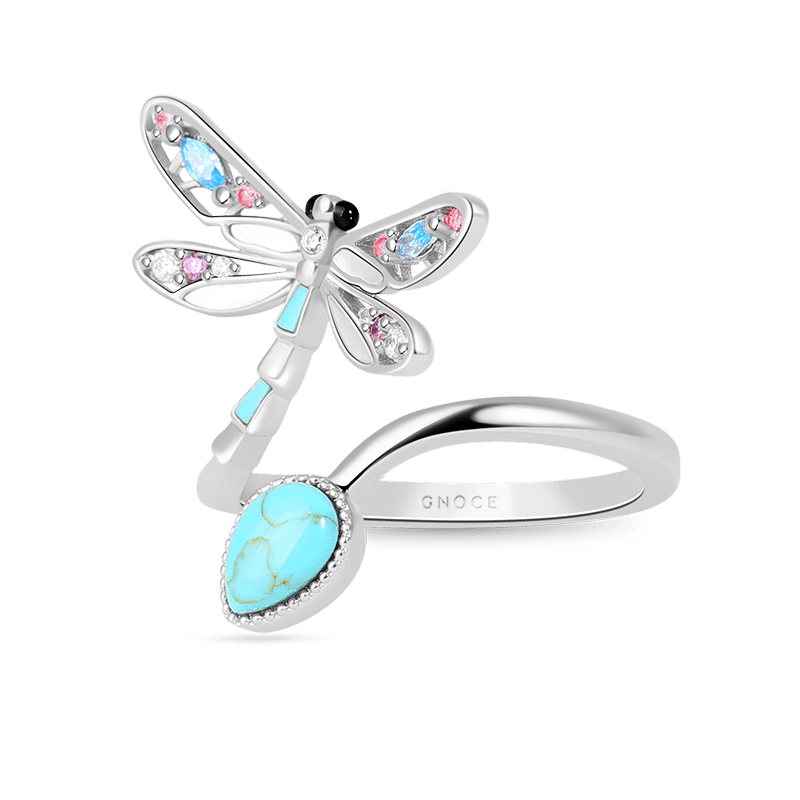 Turquoise Dragonfly Adjustable Ring_2