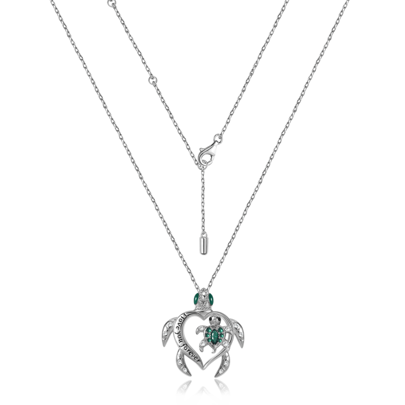 Turtle " I love you forever" Parent-child Necklace Mother's Day and Father's Day Gift_3