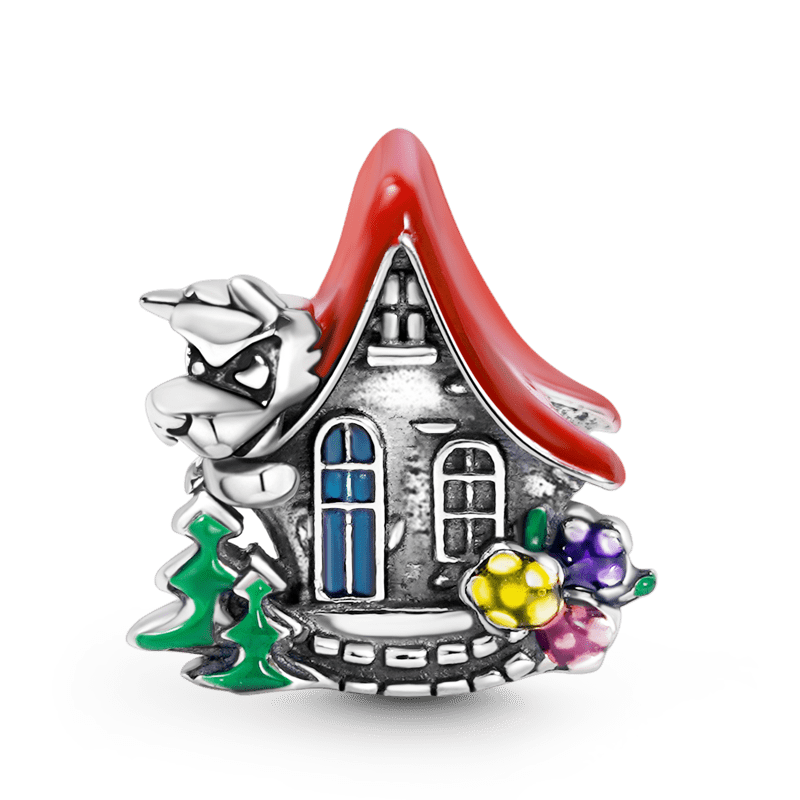 Fairy Tale House Charm Bead Sterling Silver_1