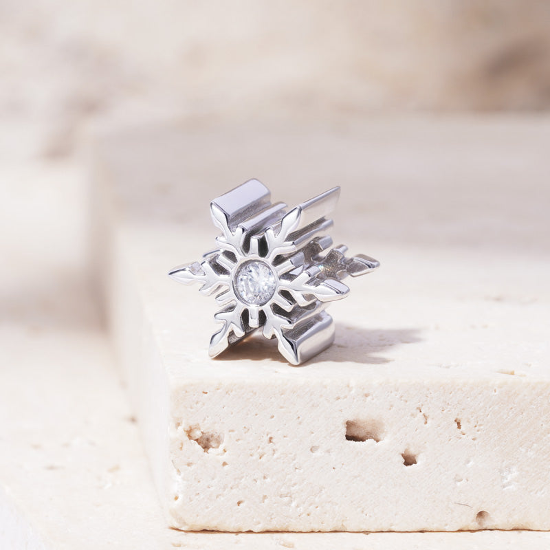 Snowflake Charm Bead 925 Sterling Silver_2