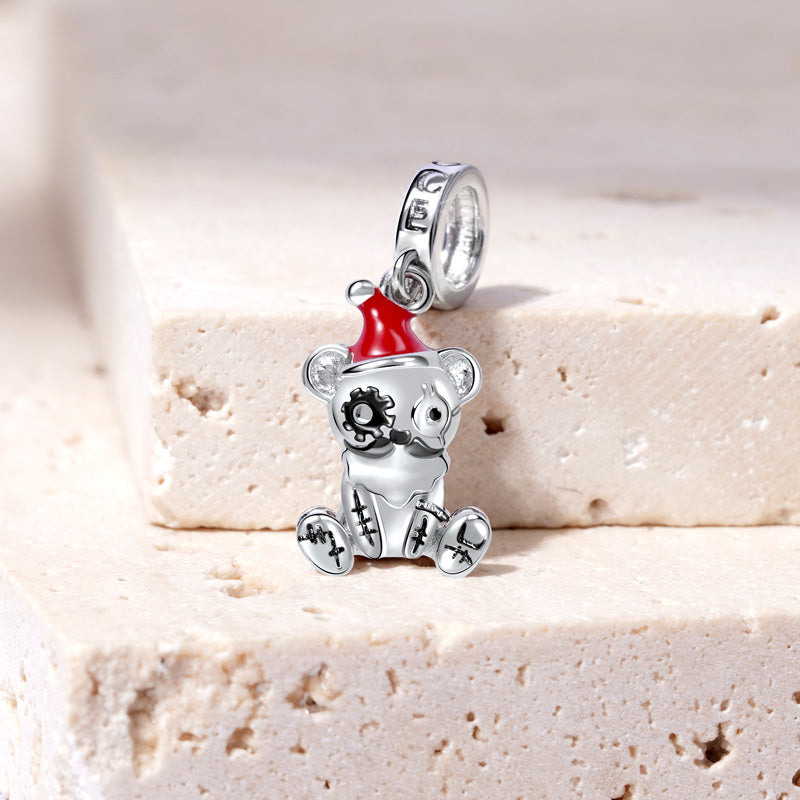 Steampunk Bear Pendant Dangle Charm Sterling Silver_2