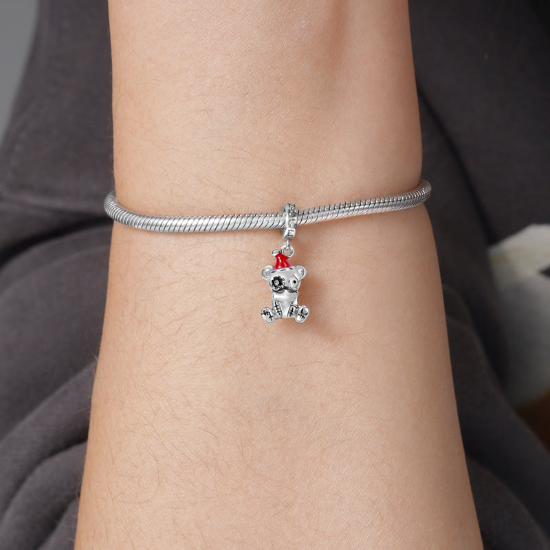 Steampunk Bear Pendant Dangle Charm Sterling Silver_3