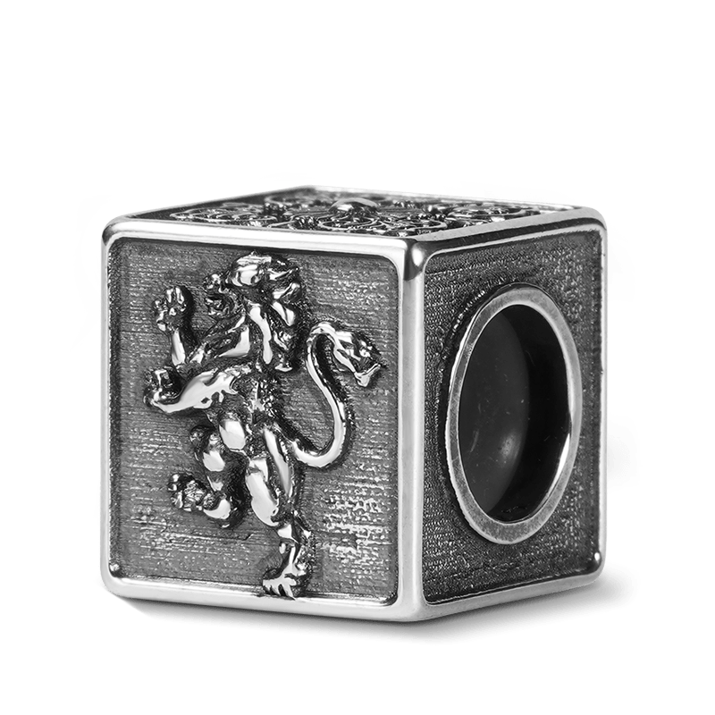 Male Lion Men's Vintage Bead S925 Sterling Silver with Gift Copper Black Leather Men's Bracelet Jewelry for Men_2