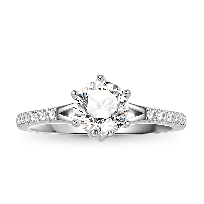 "Only Love" Promise Ring Round Cut CZ Stone 925 Sterling Silver Gift for Valentine's Day_1