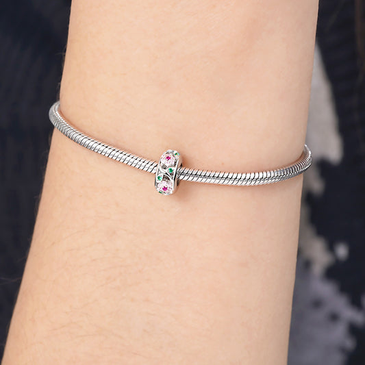 Gnoce "Spring is coming" Charm Bead S925 Sterling Silver Inlaid with Colorful Gemstones_3