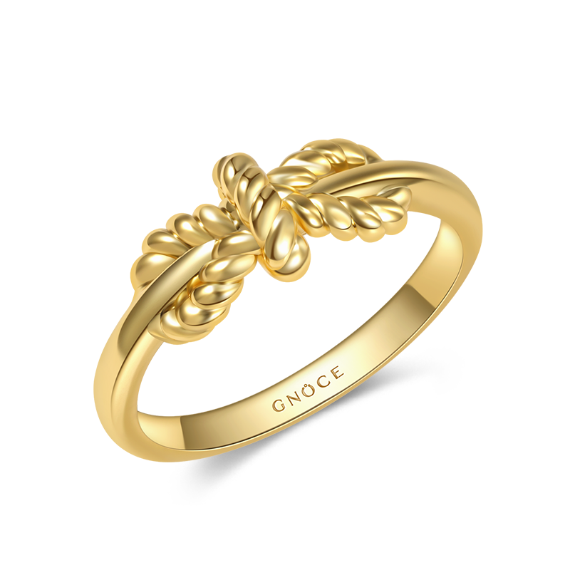 Bow Tie Ring 925 Sterling Silver 18k Gold Plated_2