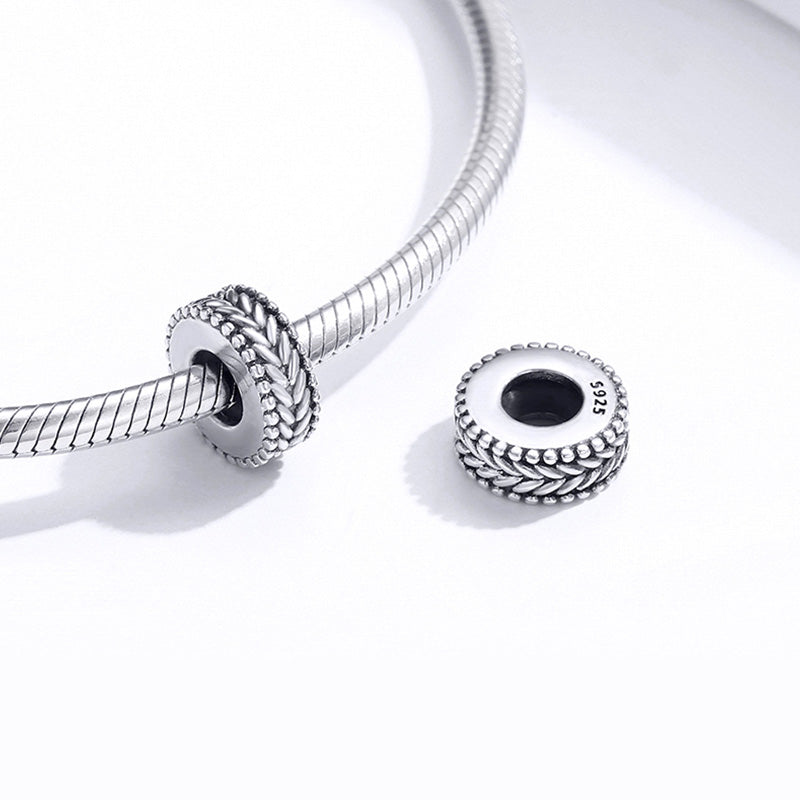 Vintage Ear of Wheat Stopper for Charm Bracelets 925 Sterling Silver_2