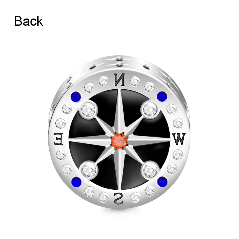 Gnoce "You Are My World"925 Sterling Silver Exquisite Mysterious Compass Charm Bead_3