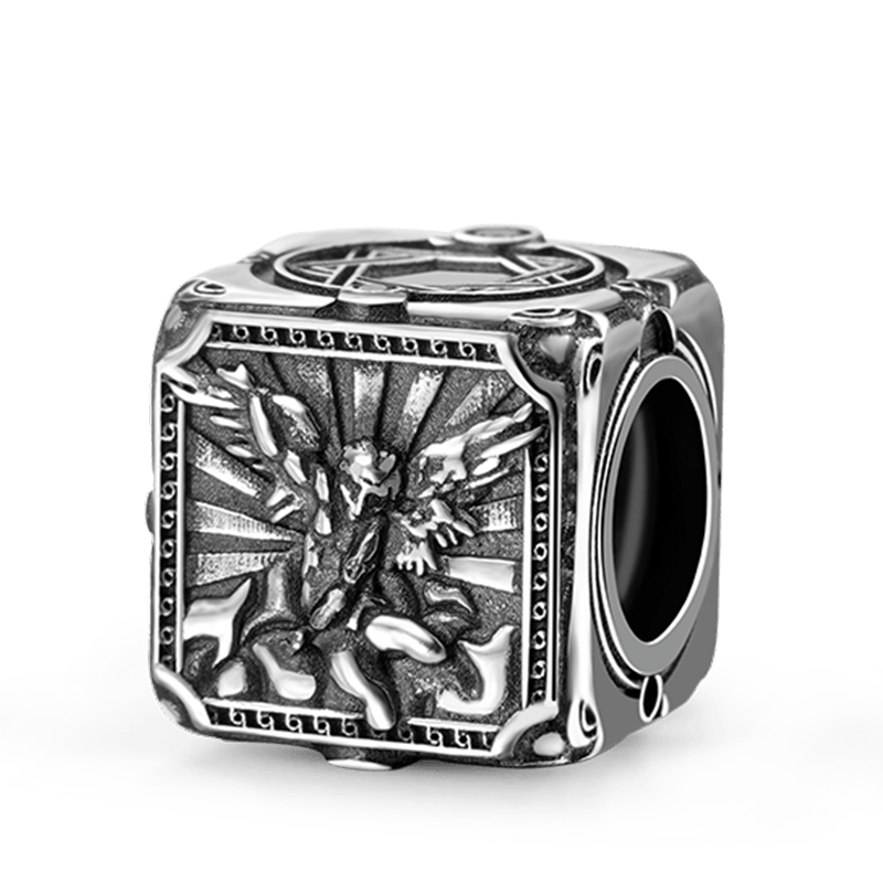 Angel of Victory Vintage Bead & Customized Classic Beads S925 Sterling Silver with Gift Copper Black Leather Men's Bracelet Jewelry for Men_2