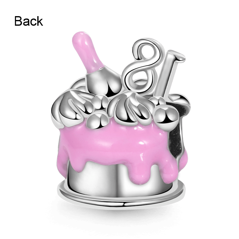 Gnoce 18th Birthday Cake 925 Sterling Silver Charm Bead_2