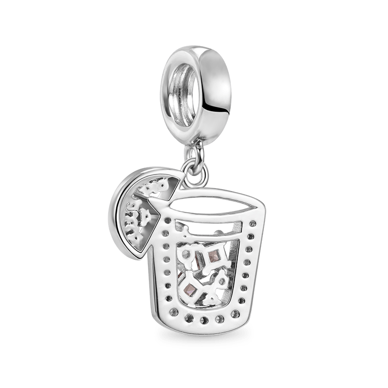 Gnoce Ice Cube Lemon Drink 925 Sterling Silver Pendant_2