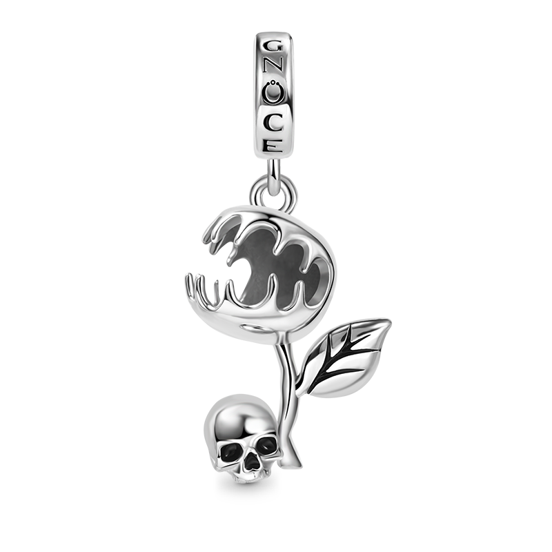 Chomper & Skull Pendant Dangle Charm 925 Sterling Silver_1