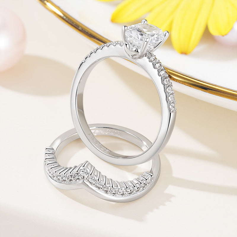 Gnoce Classic Oval Cut Wishbone Stackable Ring Set_4