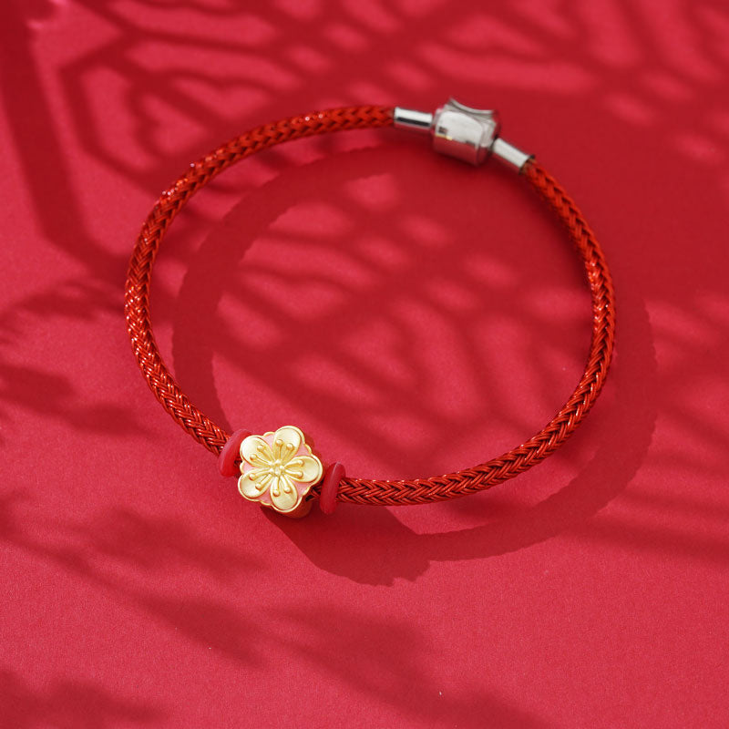 Gnoce Red Basic Bracelet with 2 Pieces of Stoppers_4