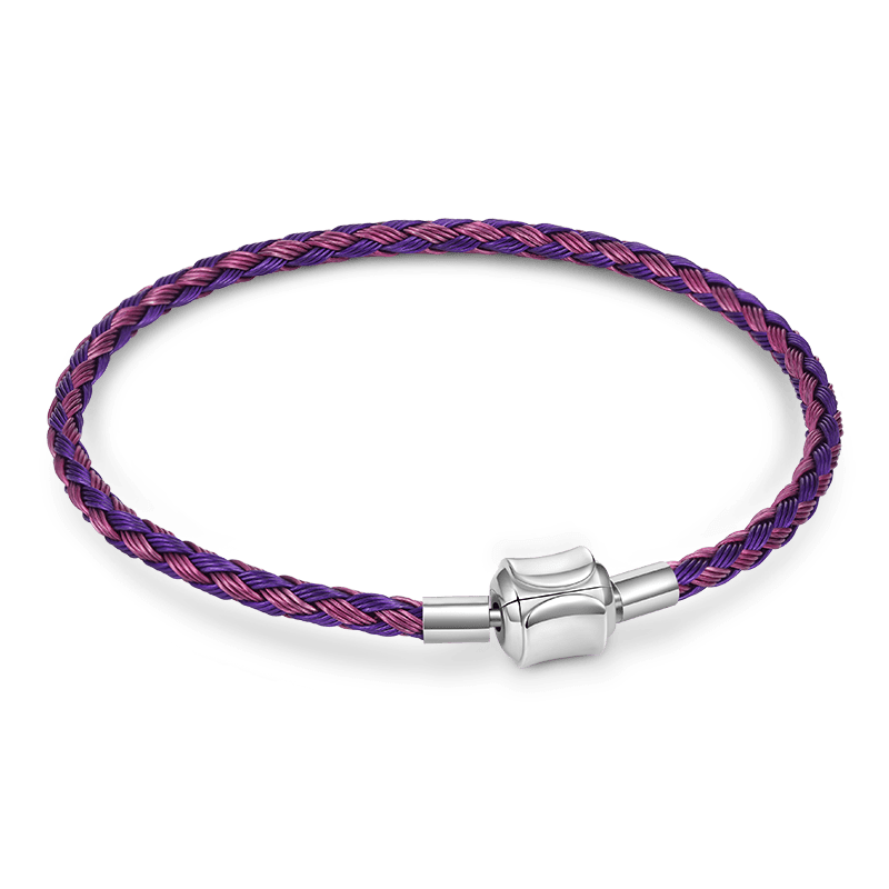 Gnoce Pink Purple Basic Bracelet with 2 Pieces of Stoppers_1