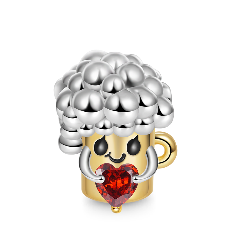 Gnoce Beer with Bubbles Embraces Heart Gem Charm_1