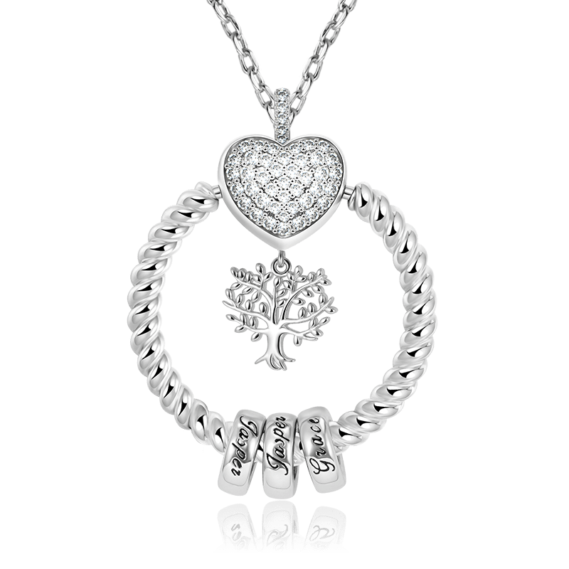 Gnoce Openable O Pendant with Lifetree Personalized Necklace_1