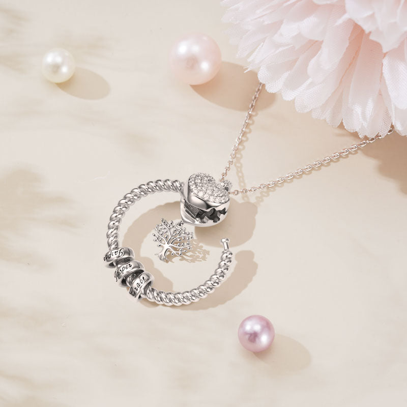 Gnoce Openable O Pendant with Lifetree Personalized Necklace_3