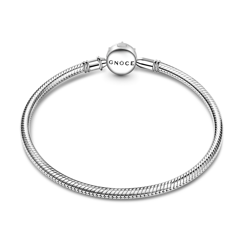 Gnoce Blue Flower Primula Basic Snake Chain Bracelet_2