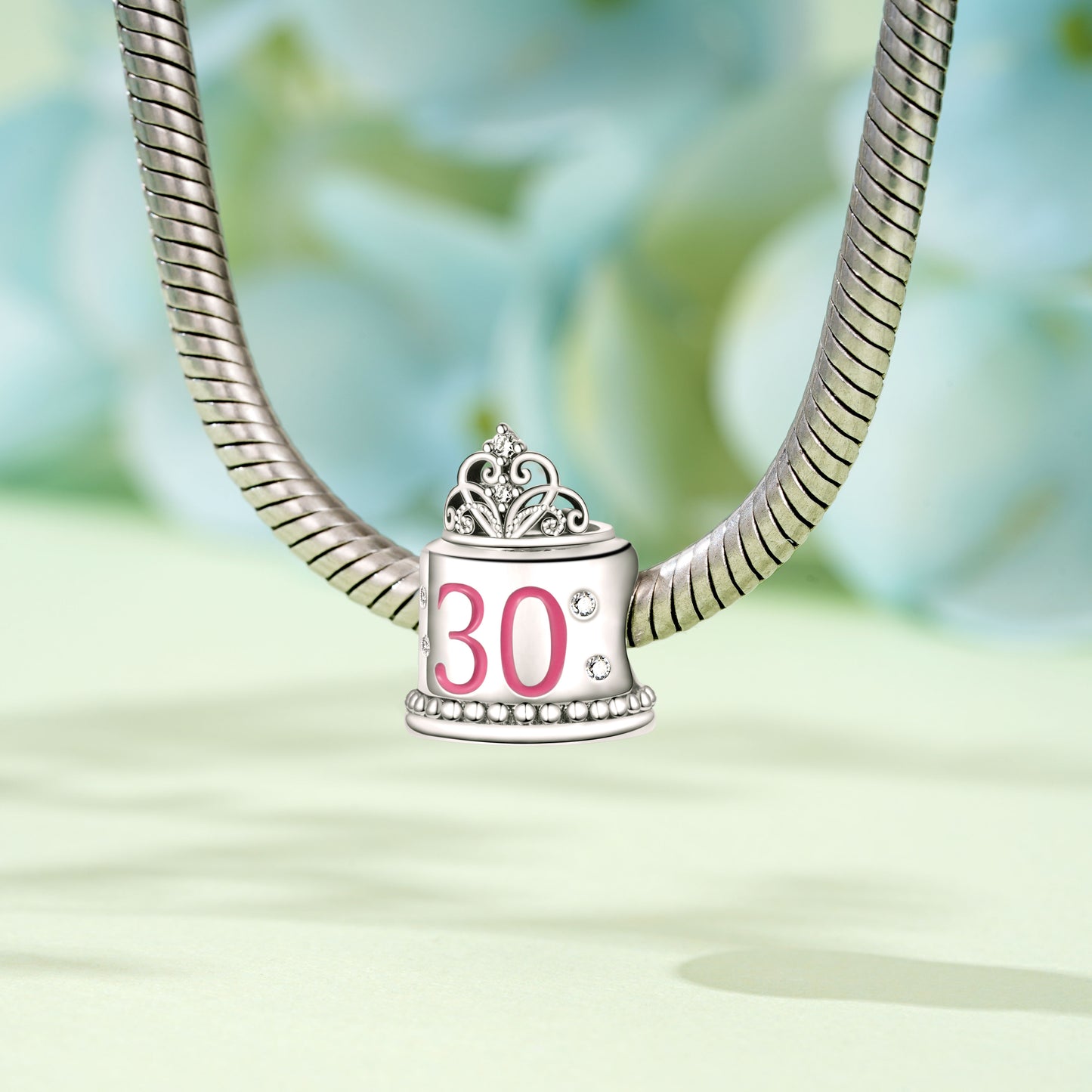 Gnoce Happy "30th Birthday Cake" with Crown Charm_3