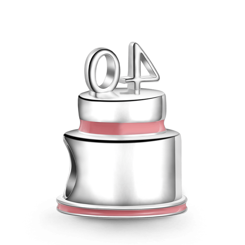 Gnoce Happy "40th Birthday Cake" with Flower Charm_2