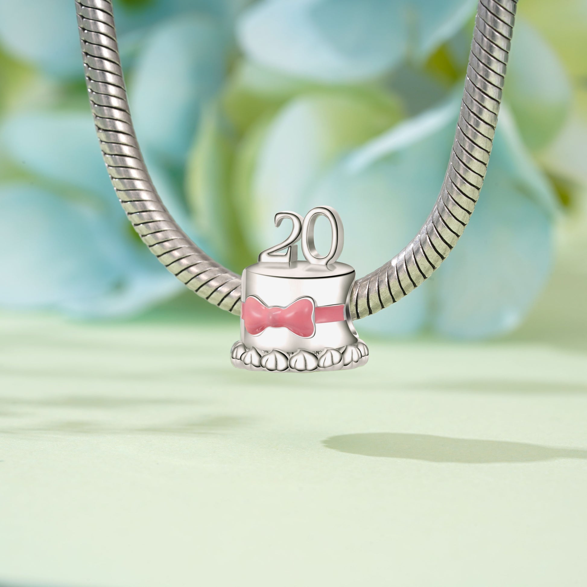 Gnoce Happy "20th Birthday Cake" with Bow Tie Charm_3