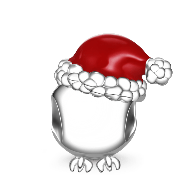 Gnoce Owl with Santa Hat Gift Charm_2