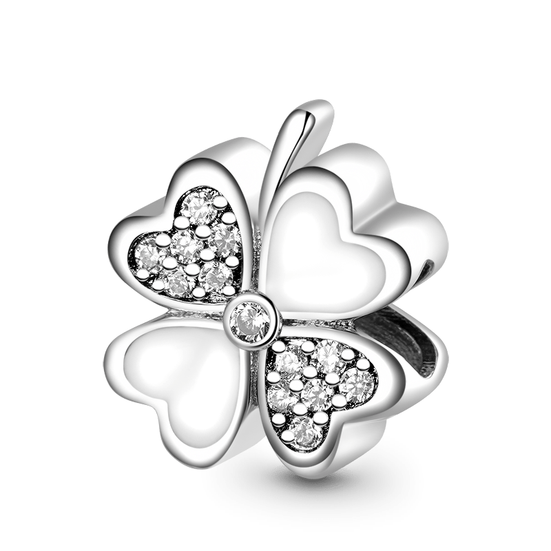 Gnoce Lucky Four-leaf Clove Engravable Charm_1