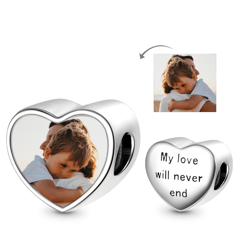 Gnoce Unconditional Love Personalized Photo Charm_1