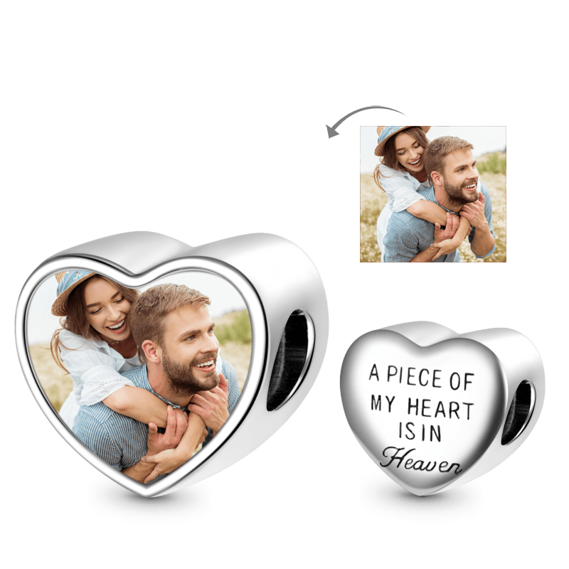 Gnoce Love Forever Heart Personalized Photo Charm_1