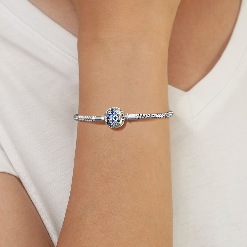 Gnoce Sparkling Disco Ball Basic Snake Chain Bracelet_5