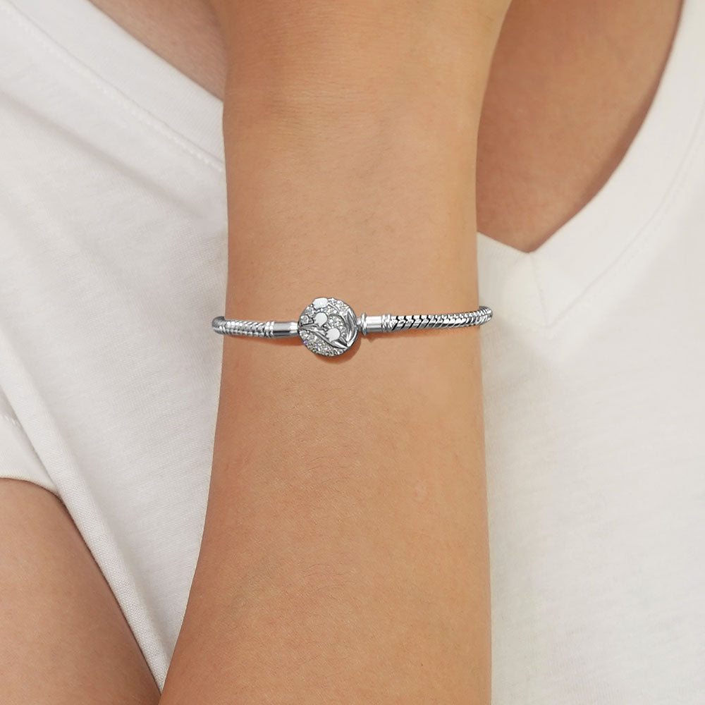 Gnoce Lily of the Valley Flower Basic Snake Chain Bracelet_5