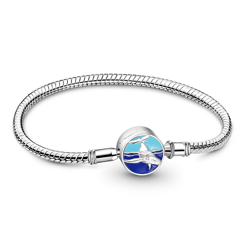 Gnoce Sea Whale Basic Snake Chain Bracelet_1