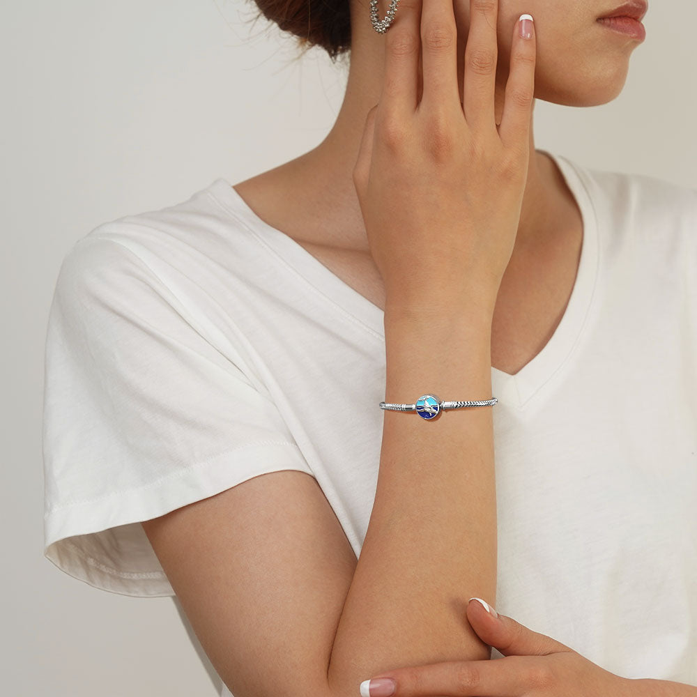 Gnoce Sea Whale Basic Snake Chain Bracelet_4