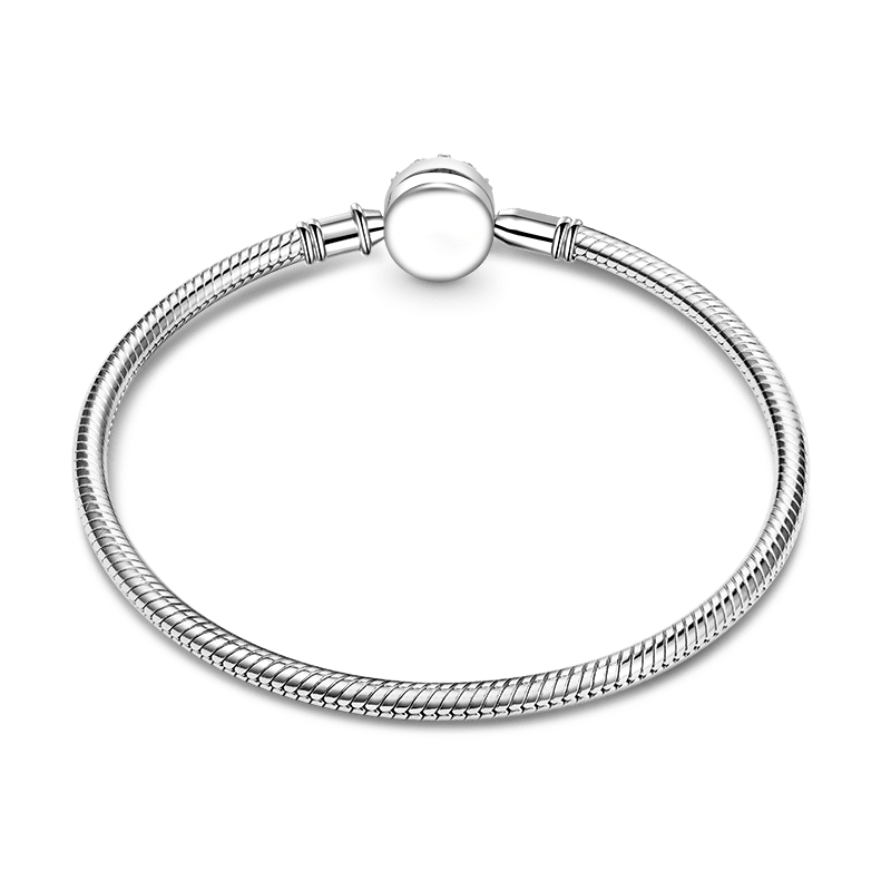 Gnoce Sparkling Snowflake Basic Snake Chain Bracelet_2