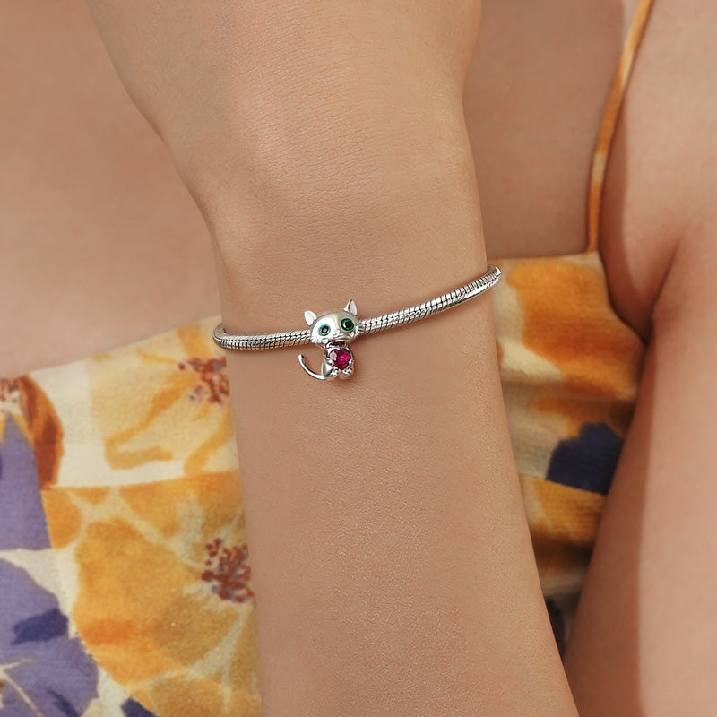 Gnoce Cat Embraces Heart Gem Charm_5