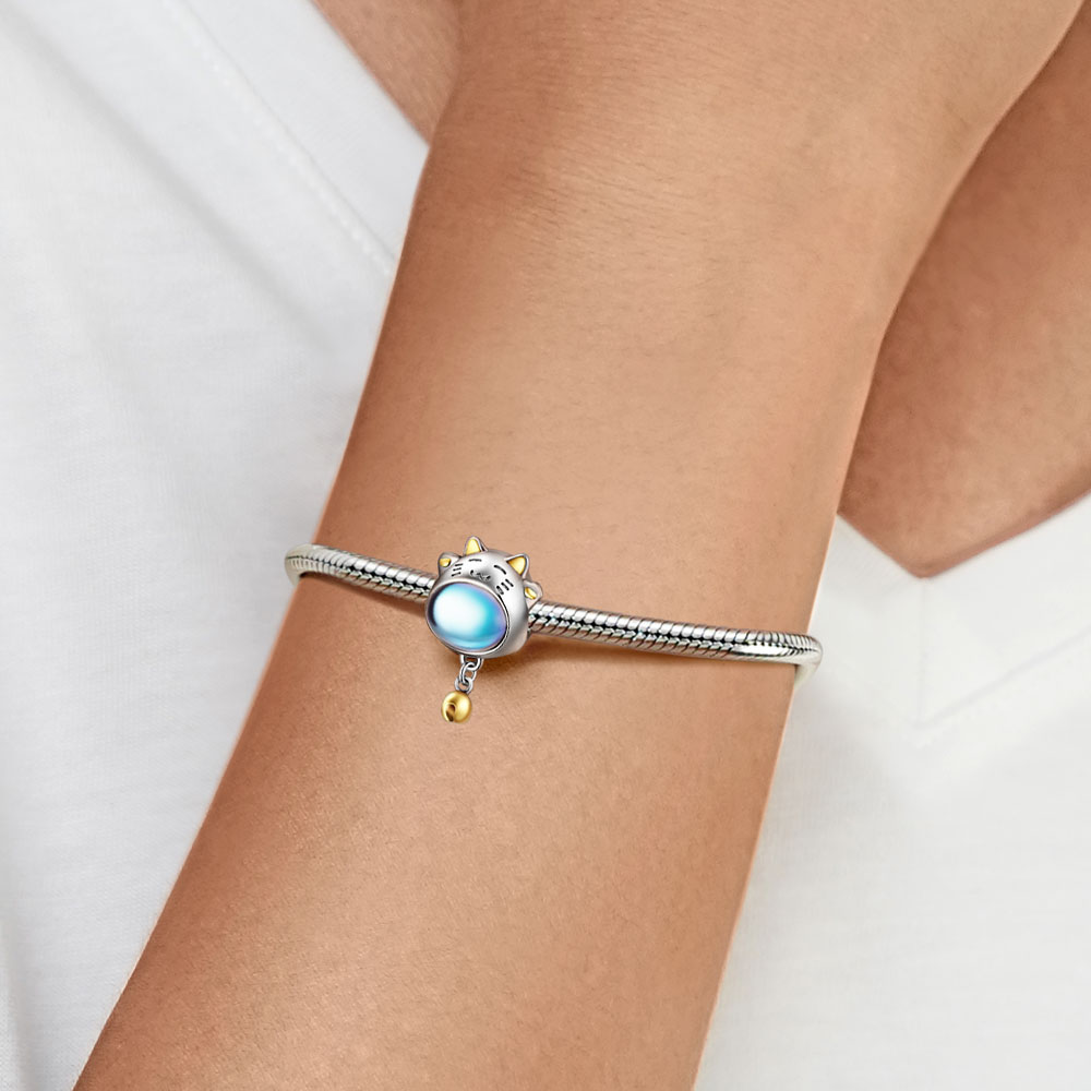 Gnoce Lucky Cat with Bell Dangle Charm_4