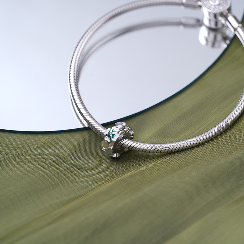 Gnoce Lucky Four Leaf Clover Stopper Charm_2