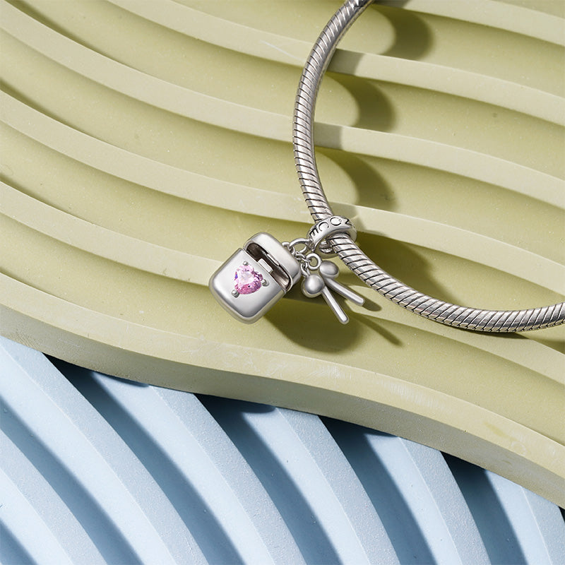 Gnoce Earphone Box Triple Pendant Dangle Charm_2