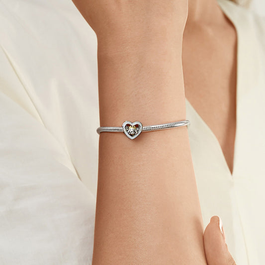 Gnoce Queen & Pet Dog Open Heart Charm_5