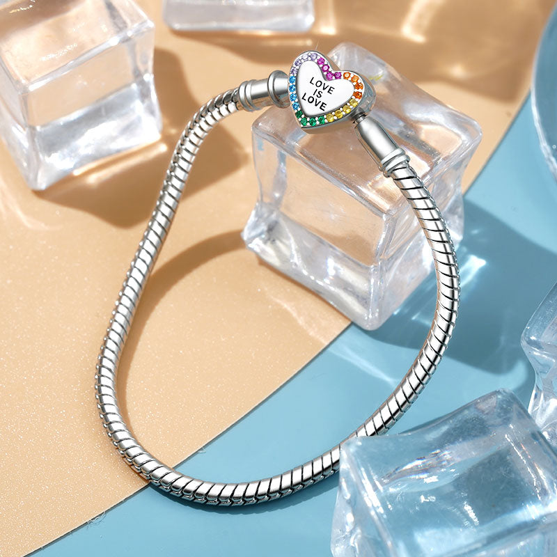 Gnoce Love is Love Basic Snake Chain Bracelet_3