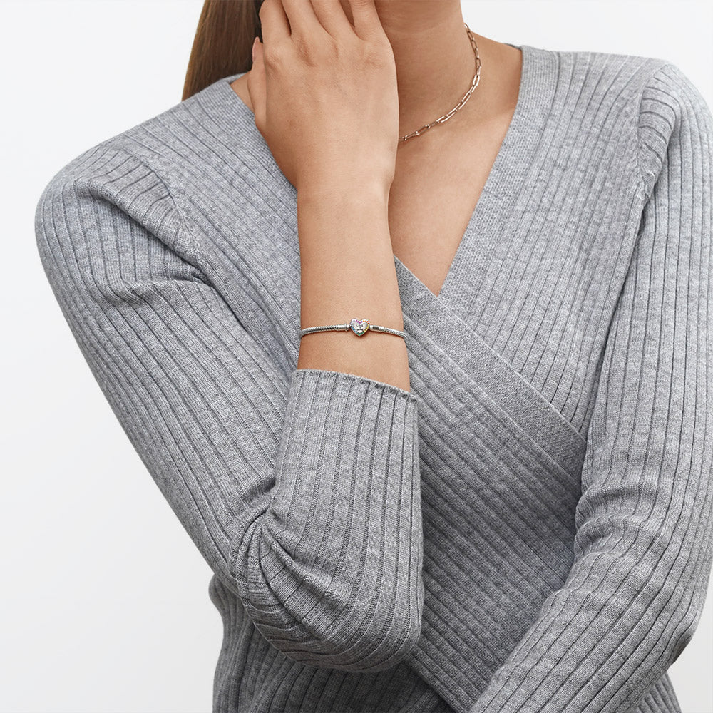 Gnoce Love is Love Basic Snake Chain Bracelet_4