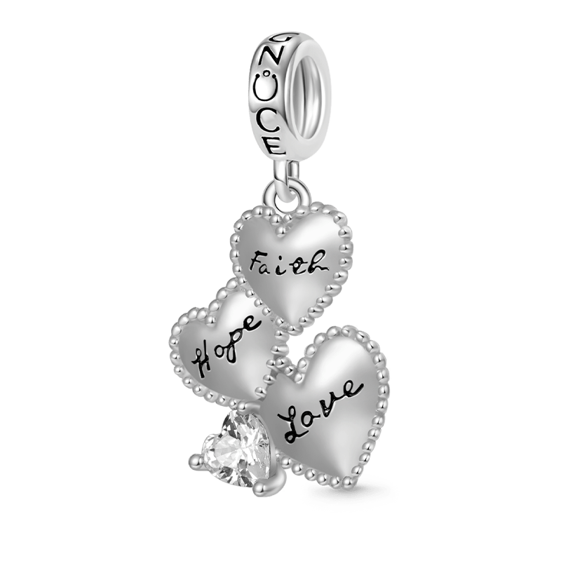 Gnoce "Faith, Hope & Love" Pendant Dangle Charm_1