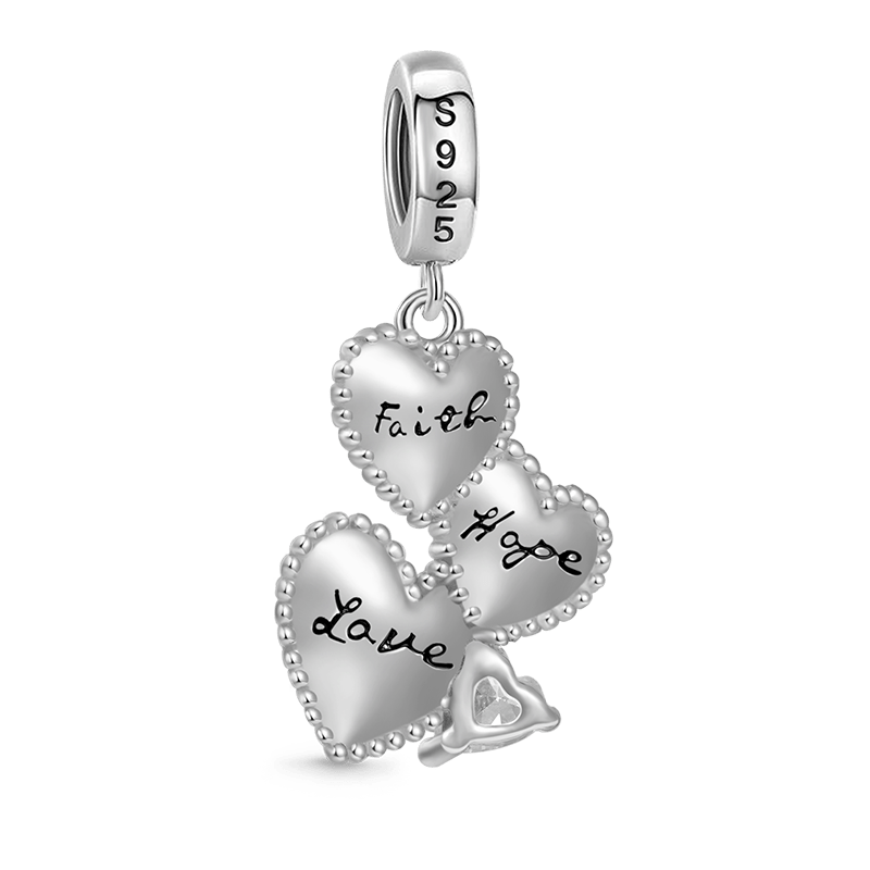 Gnoce "Faith, Hope & Love" Pendant Dangle Charm_2