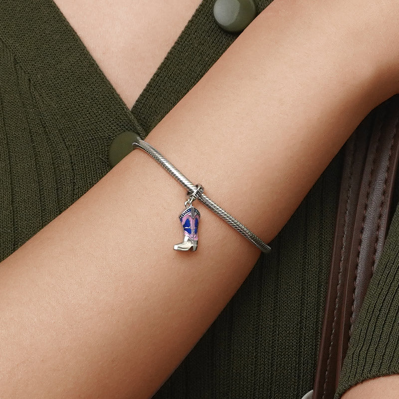 Gnoce Western Boot Pendant Dangle Charm_5