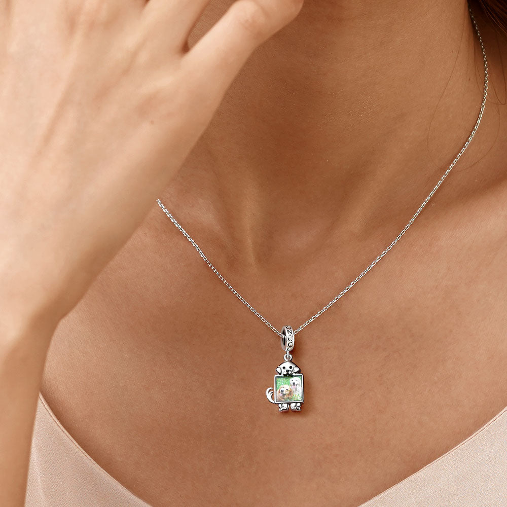 Gnoce Pet Dog Personalized Photo Pendant Dangle Charm_5