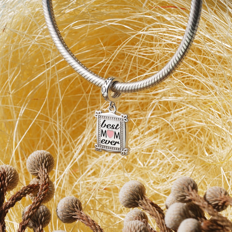 Gnoce Best Mom Ever Pendant Dangle Charm_3