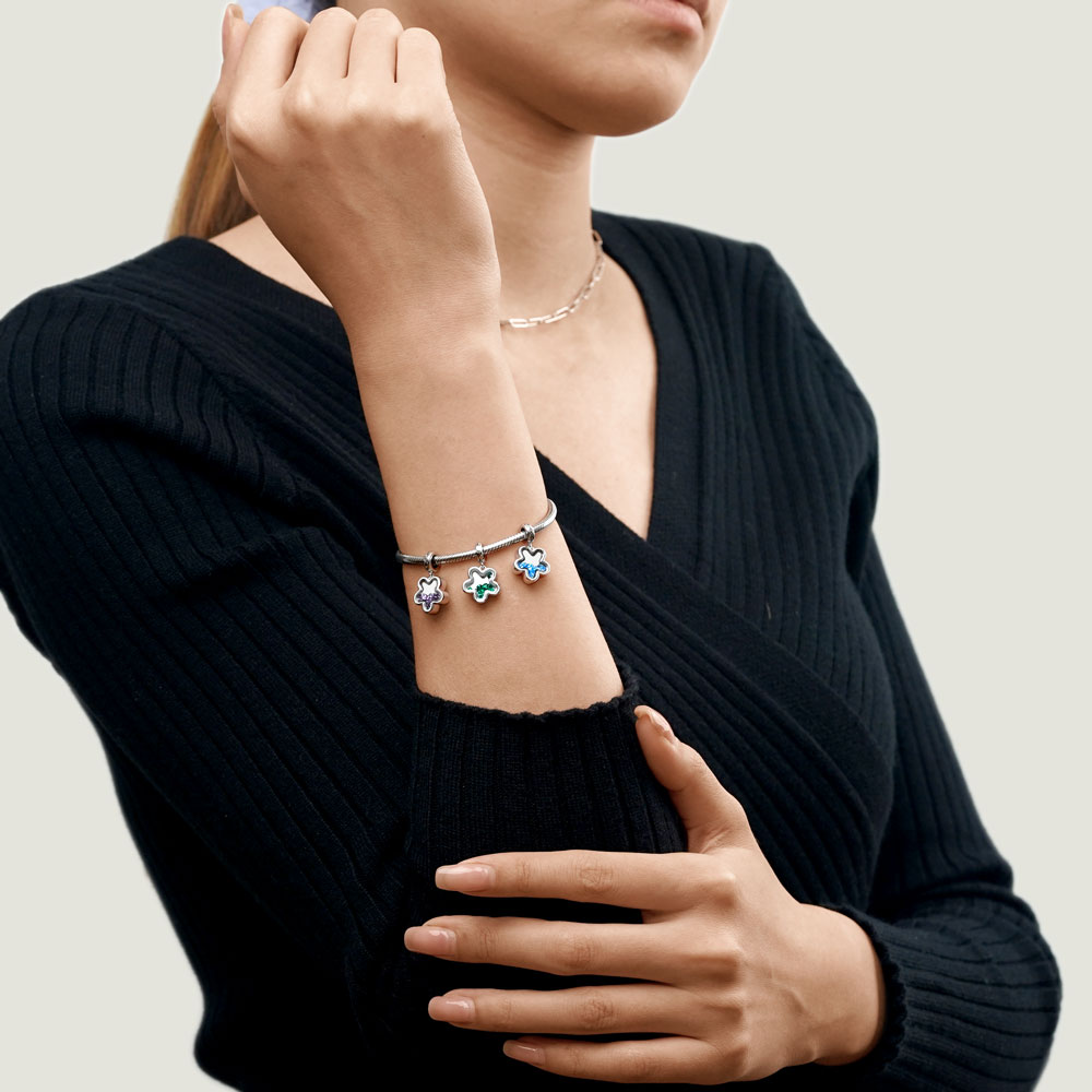 Gnoce Plum Blossom Birthstone Personalized Charm_3