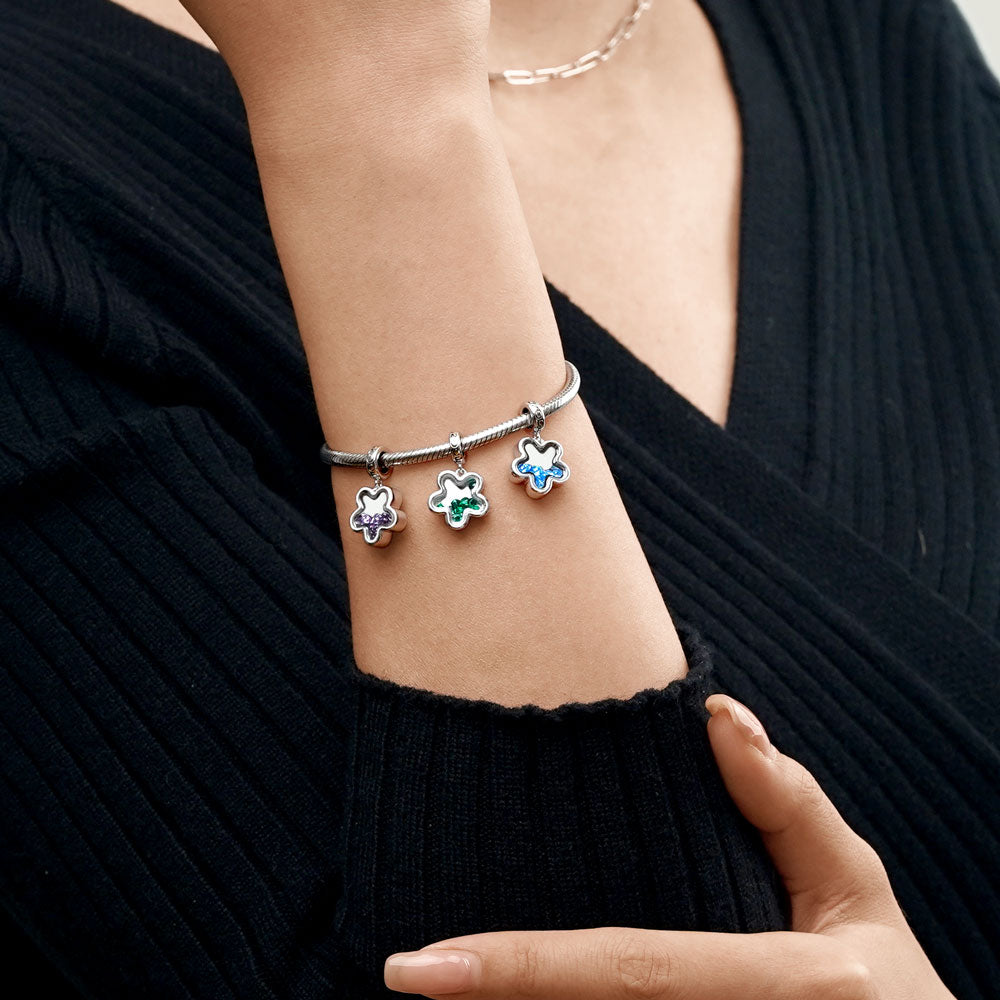 Gnoce Plum Blossom Birthstone Personalized Charm_4